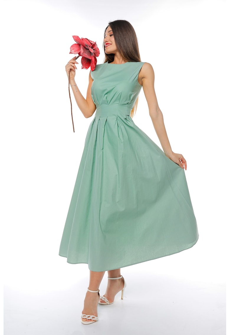 Рокля с джобове - Светлозелен CAMISSI