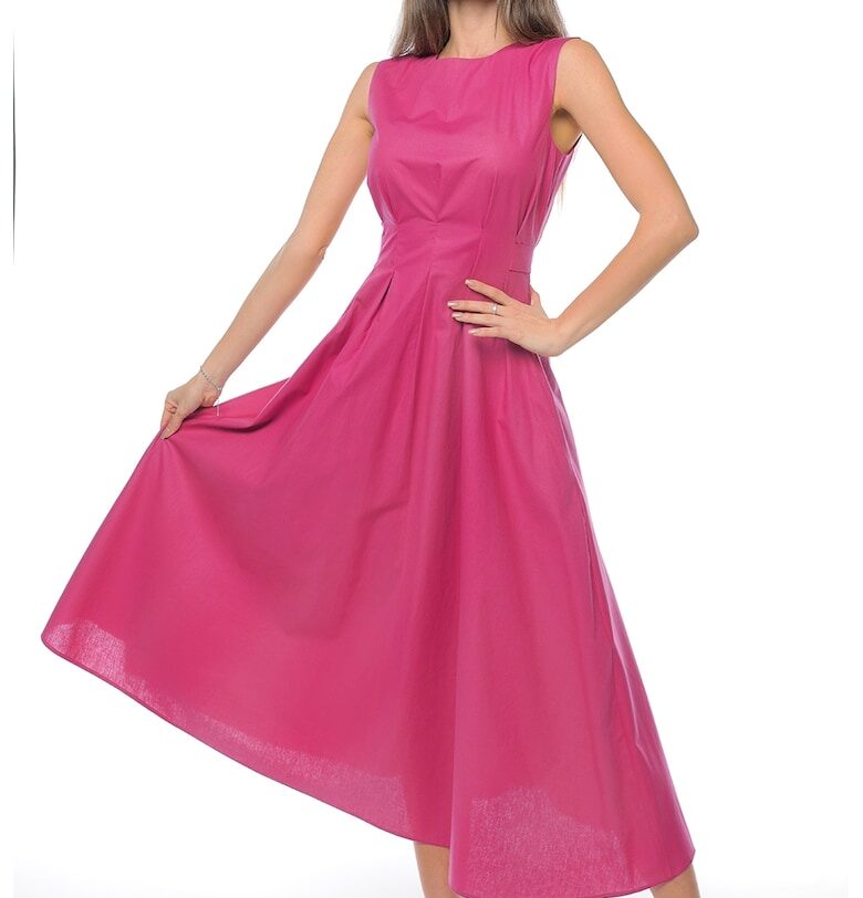 Рокля с джобове - Фуксия CAMISSI