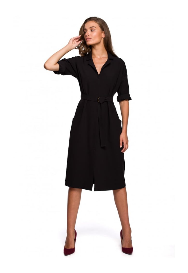 Рокля с джобове полиестер Style