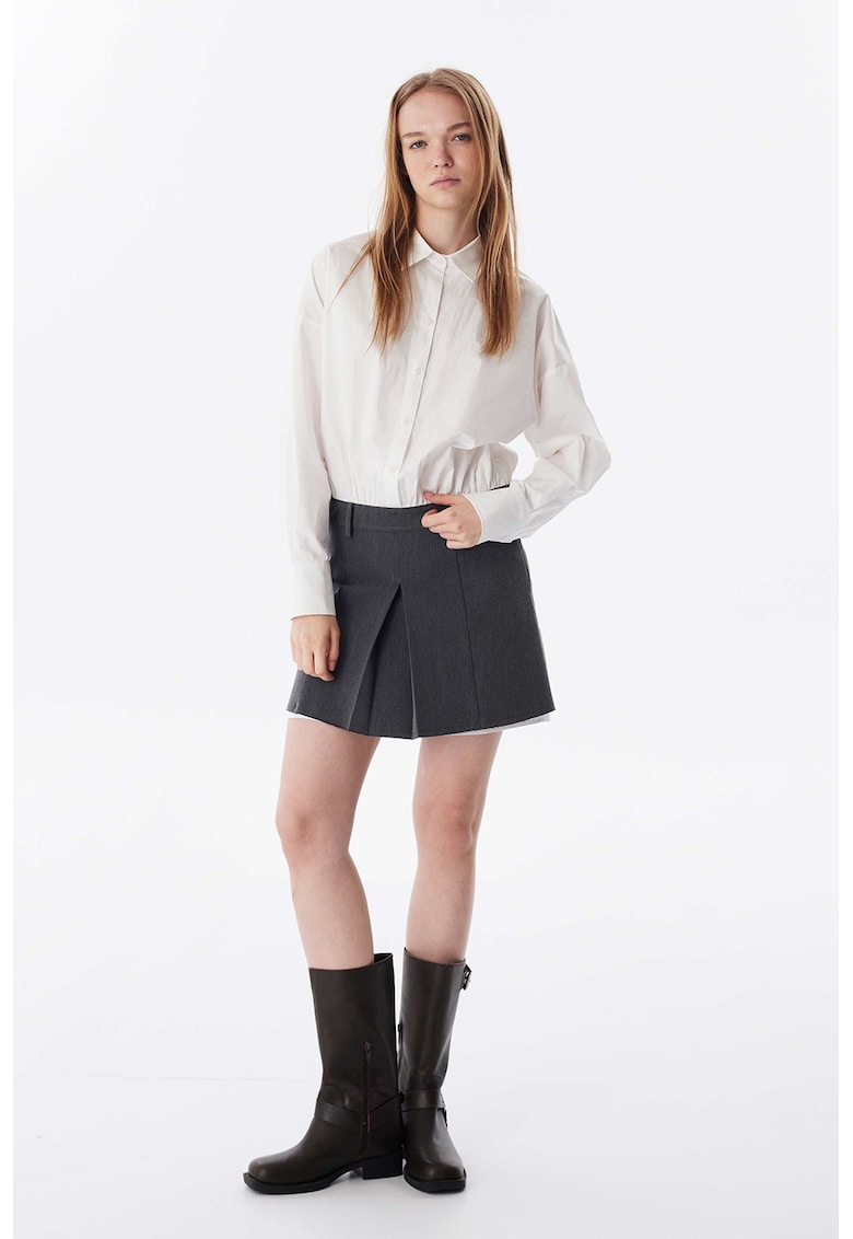 Рокля с дизайн 2 в 1 - Tъмносив TWIST