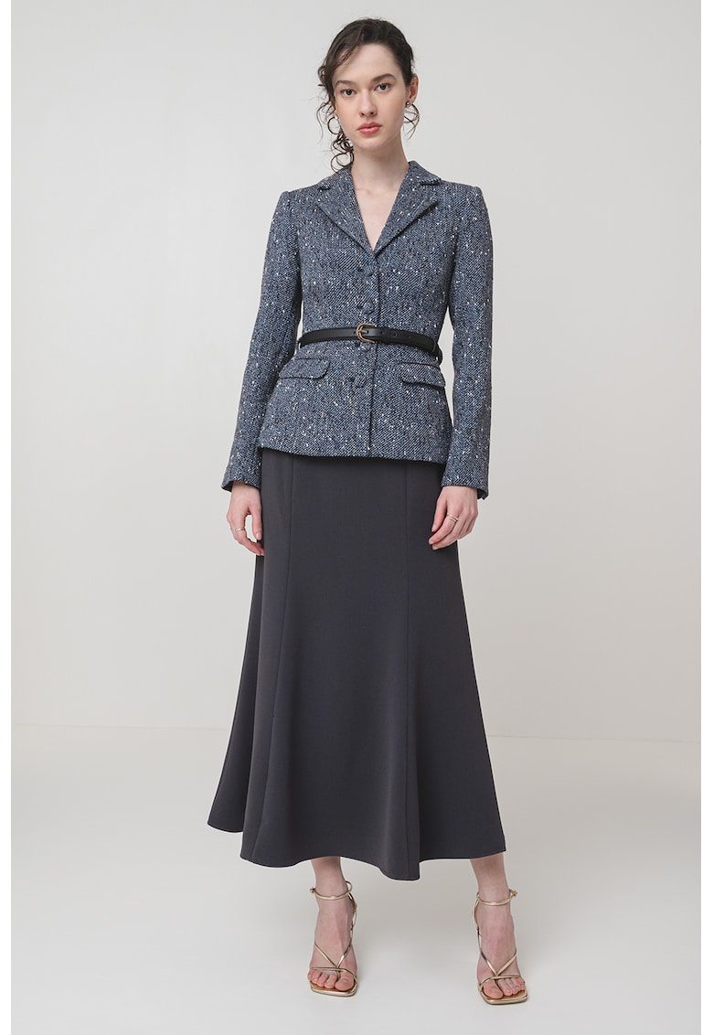 Рокля с дизайн 2 в 1 и колан - Син/Тъмносин SELF-PORTRAIT