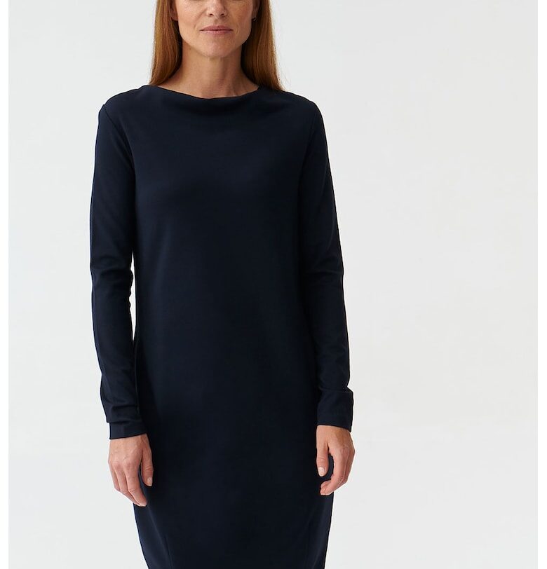 Рокля с драпирано деколте - Тъмносин Tatuum