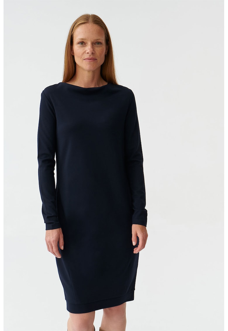 Рокля с драпирано деколте - Тъмносин Tatuum