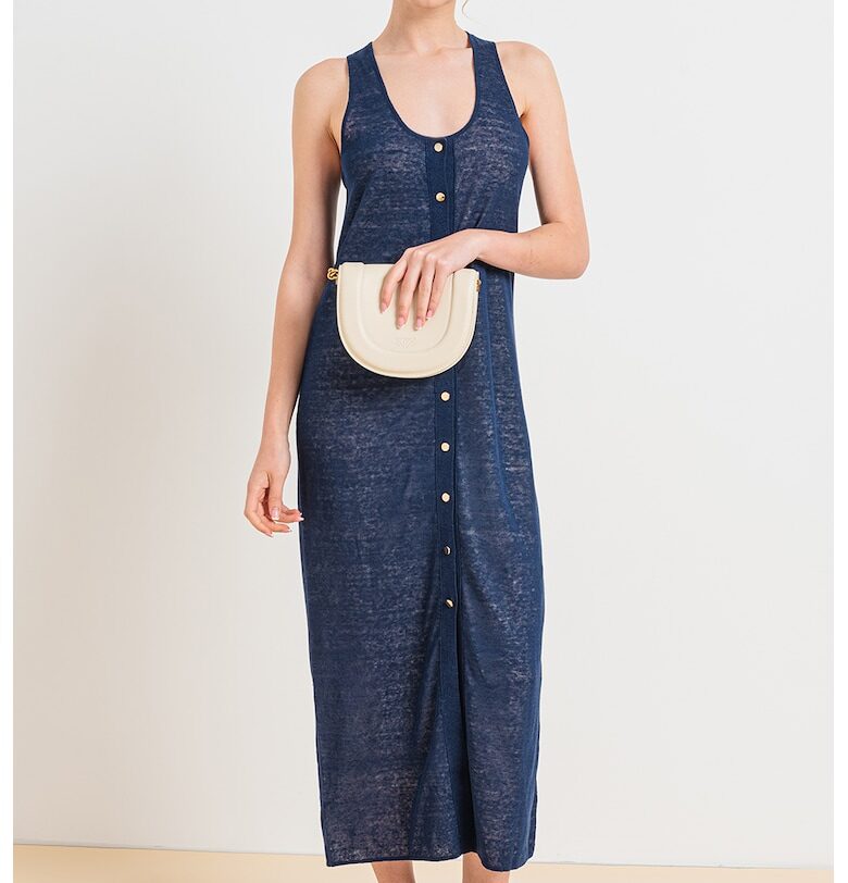 Рокля с дълбоко овално деколте - Ултрамарин синьо Stefanel