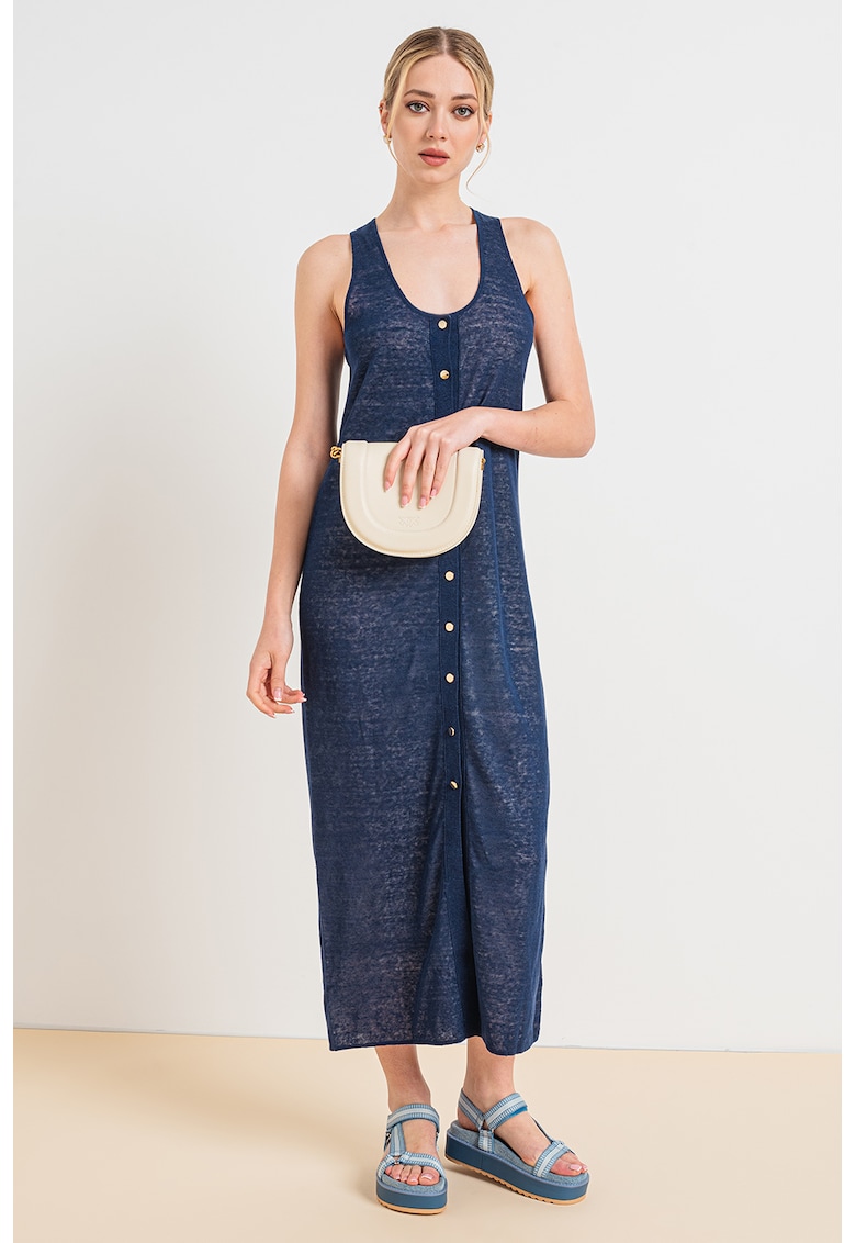 Рокля с дълбоко овално деколте - Ултрамарин синьо Stefanel