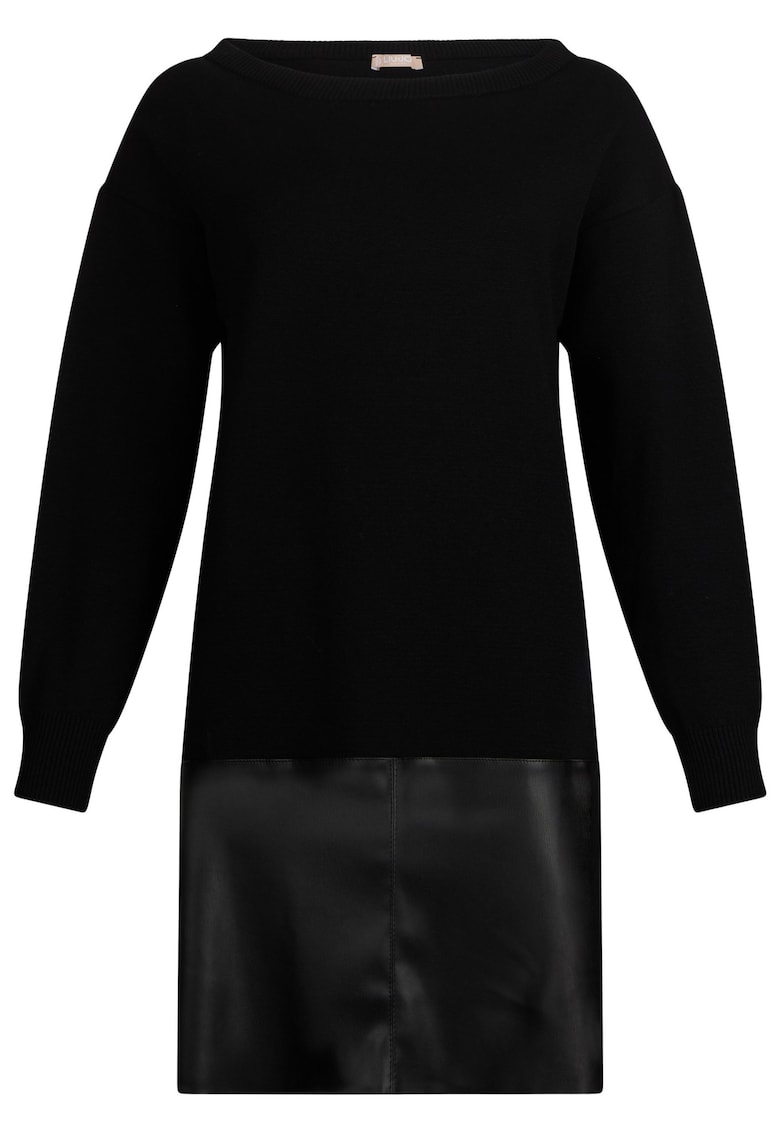 Рокля с дълги ръкави и деколте тип лодка - Черен Liu Jo