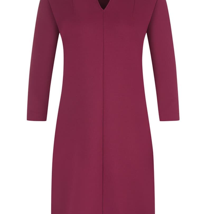 Рокля с класически дизайн и V-образно деколте DiKa