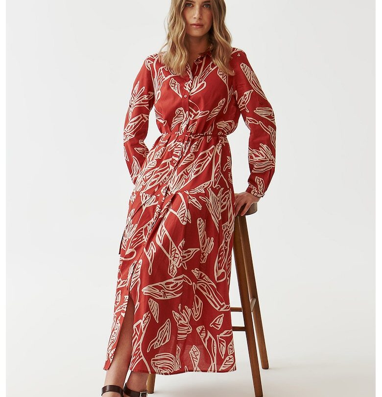 Рокля с копчета - Червен/Бял Tatuum