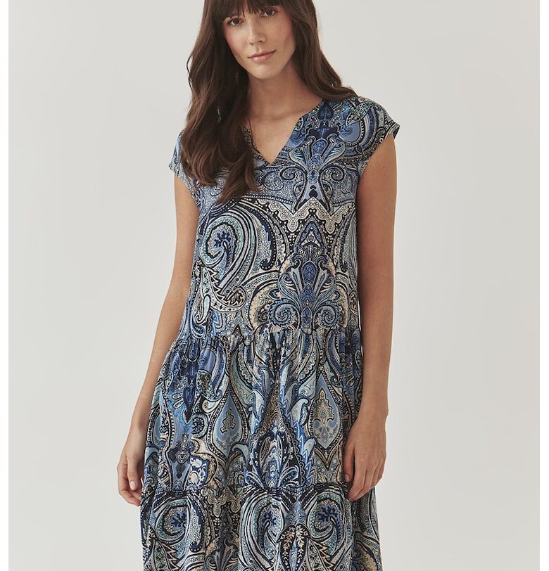 Рокля с къси ръкави и принт - Многоцветен Tatuum