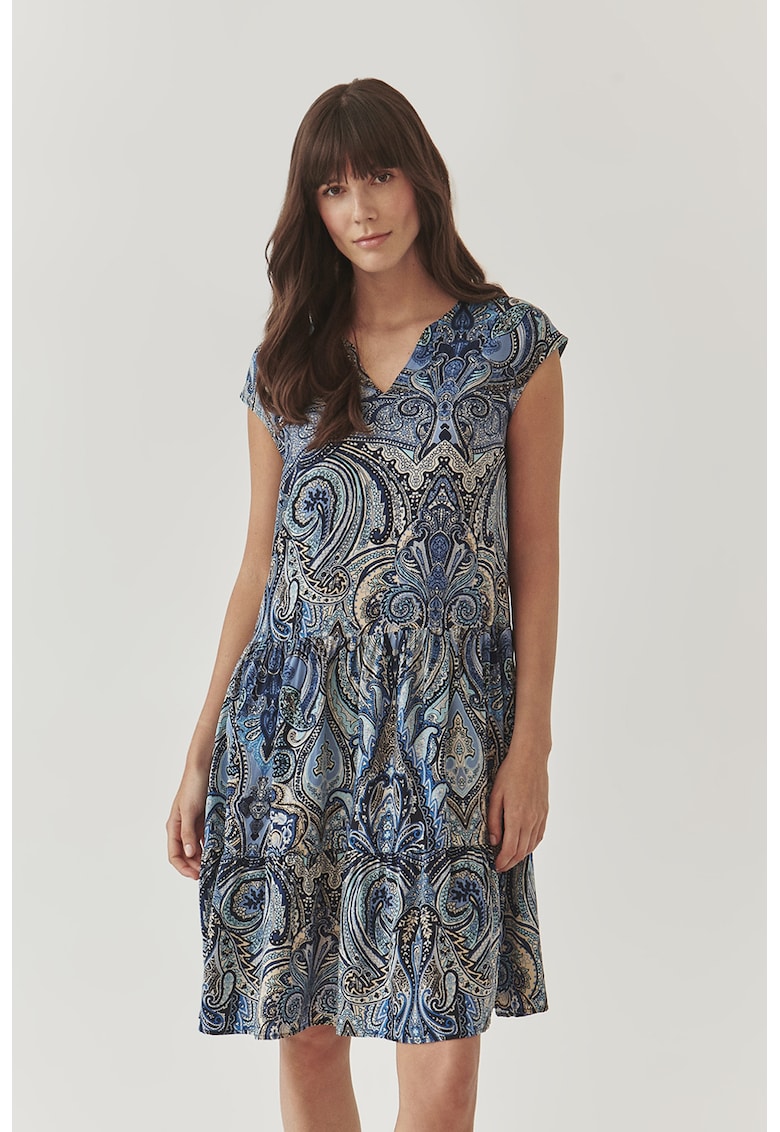 Рокля с къси ръкави и принт - Многоцветен Tatuum