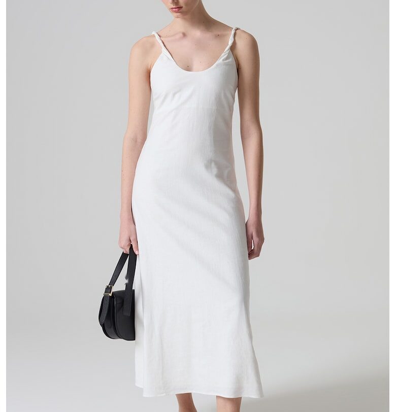 Рокля с лен - Мръснобял OVS