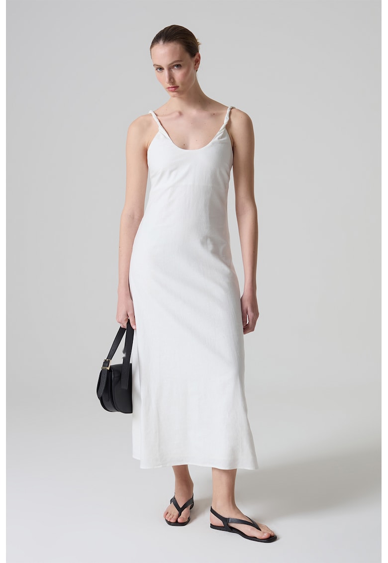 Рокля с лен - Мръснобял OVS