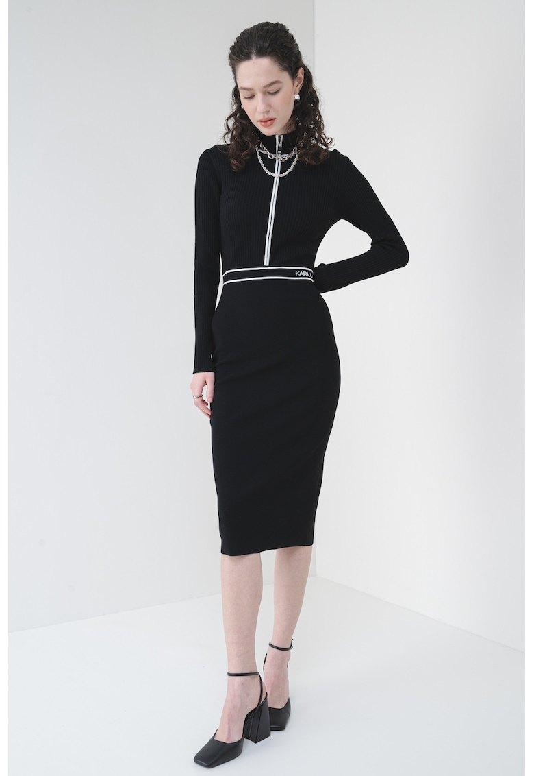 Рокля с лого - Черен Karl Lagerfeld