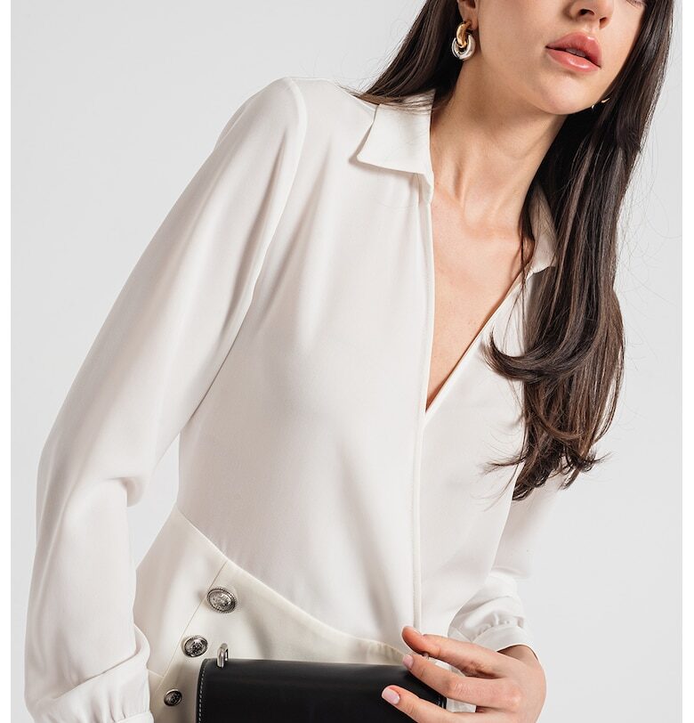 Рокля с метални копчета - Бял Liu Jo