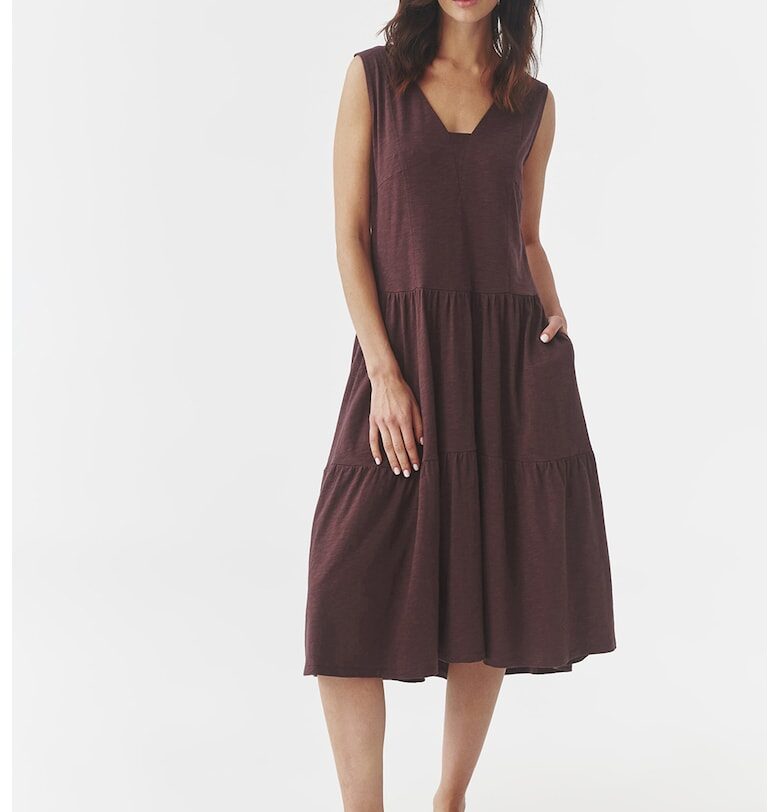 Рокля с модал - Тъмнокафяв Tatuum