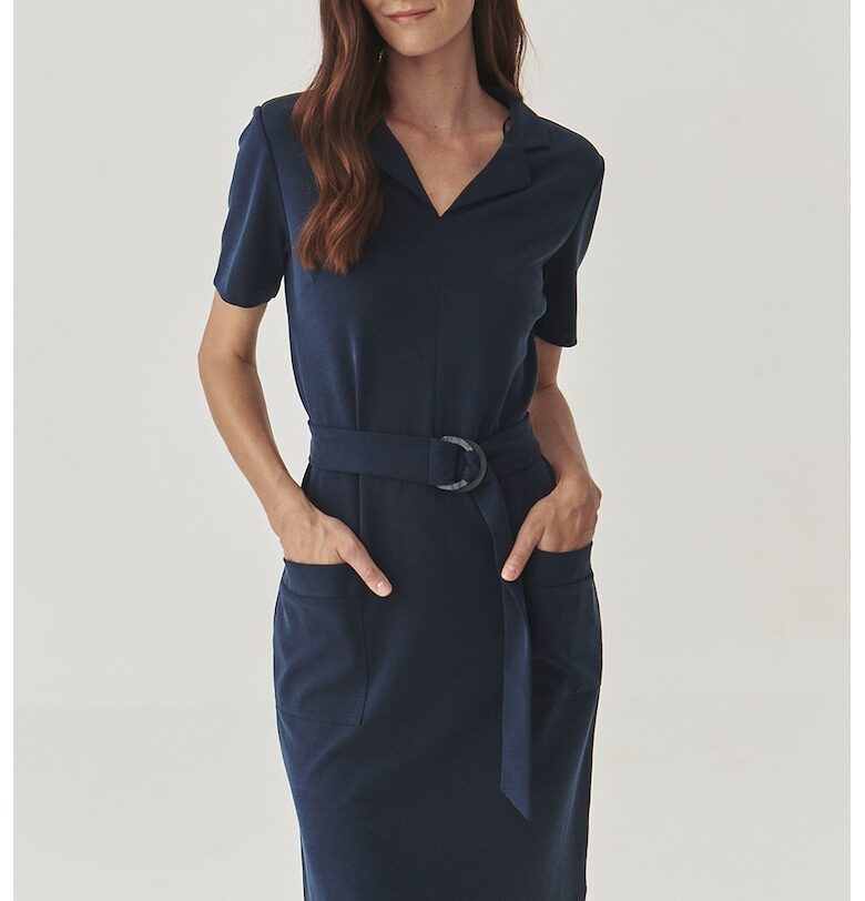 Рокля с модал и джобове - Тъмносин Tatuum