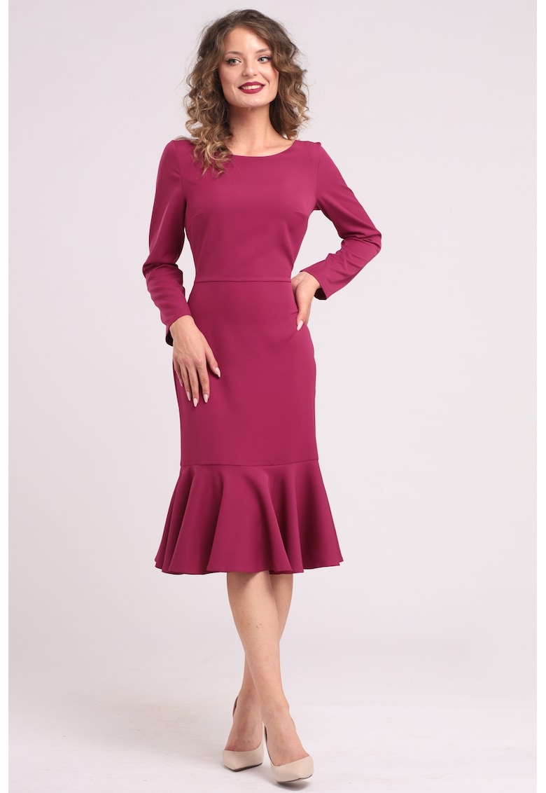 Рокля с набран подгъв - Малина CAMISSI