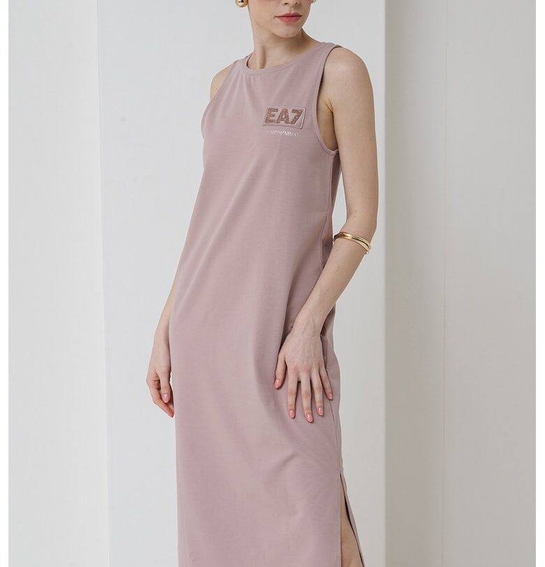 Рокля с овално деколте - Светлолилав EA7