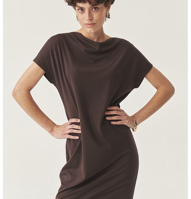 Рокля с отвор - Тъмнокафяв Tatuum