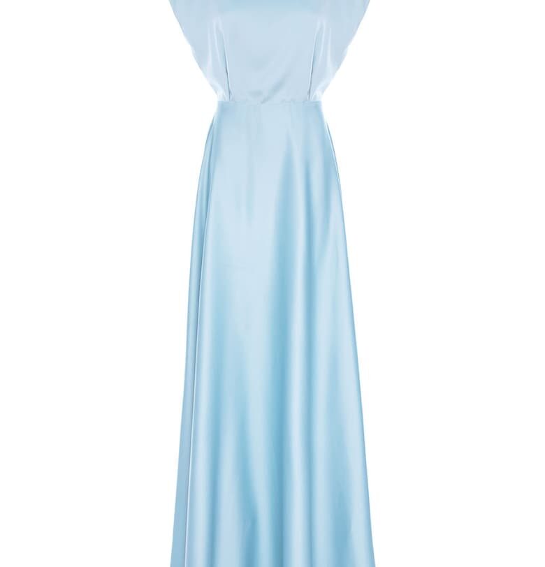 Рокля с отвор на гърба - Пастелносин Acob a porter