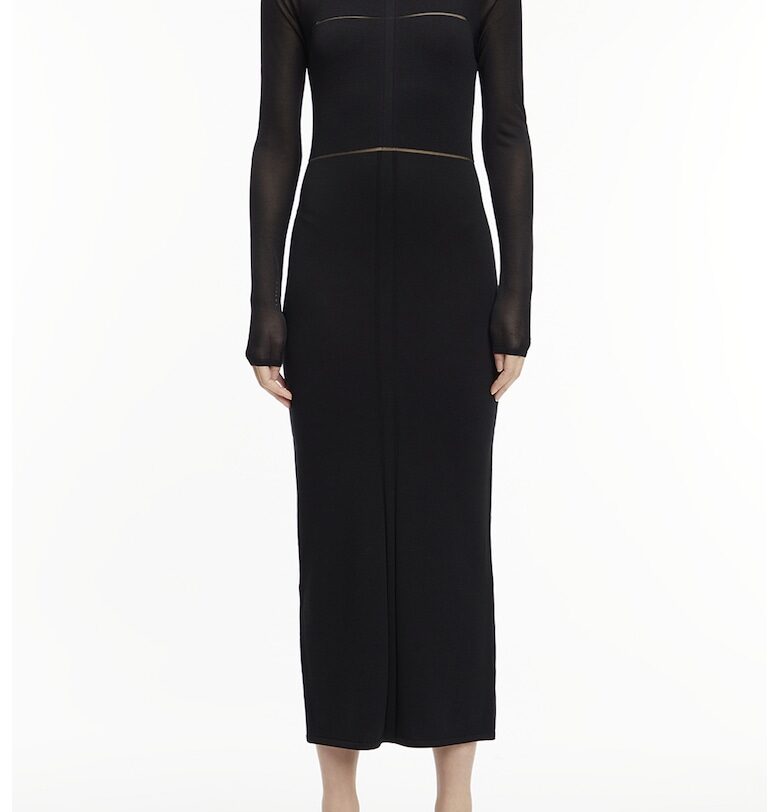 Рокля с отвор на гърба - Черен CALVIN KLEIN