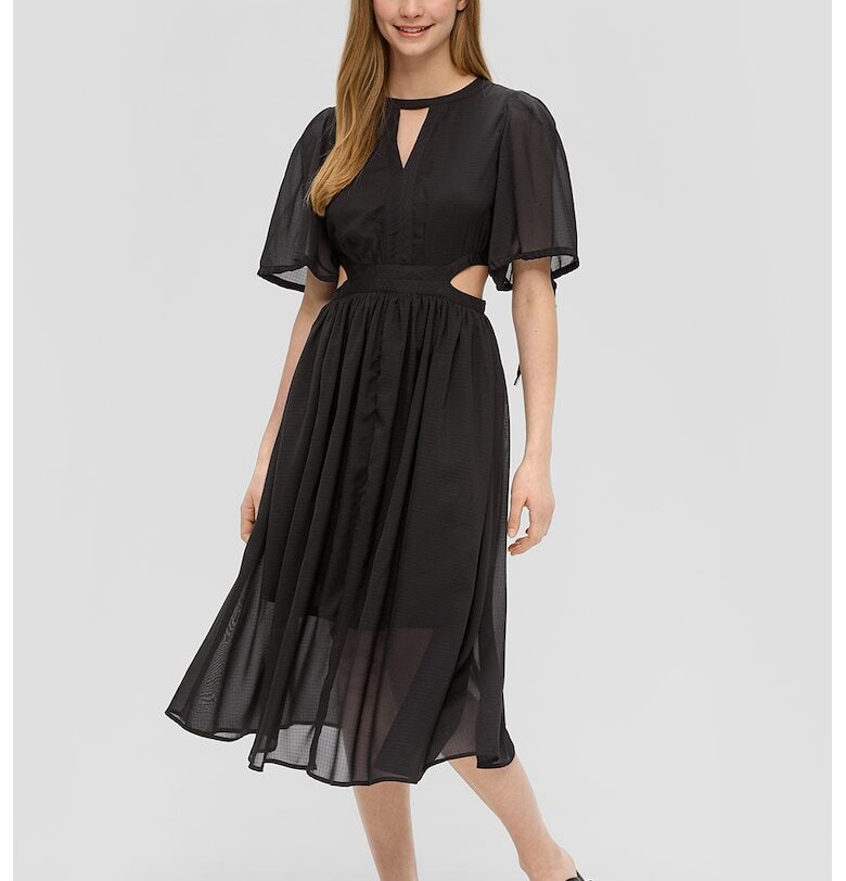 Рокля с отвори встрани - Черен QS