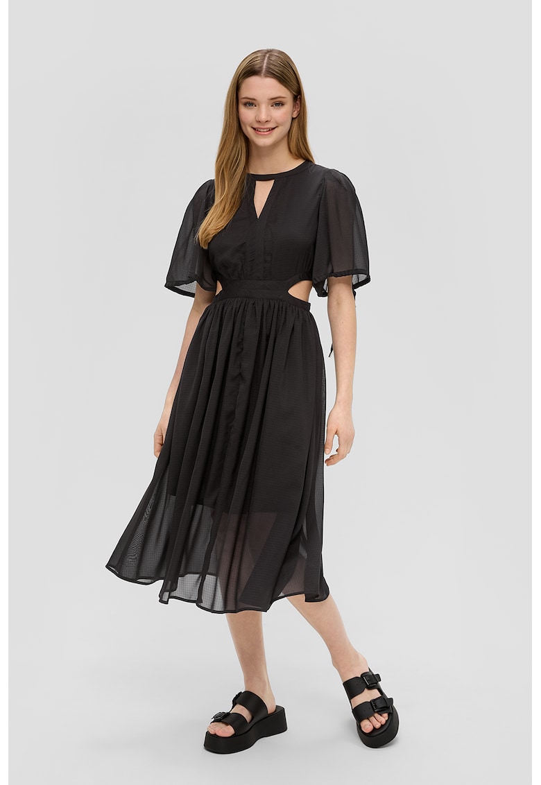 Рокля с отвори встрани - Черен QS