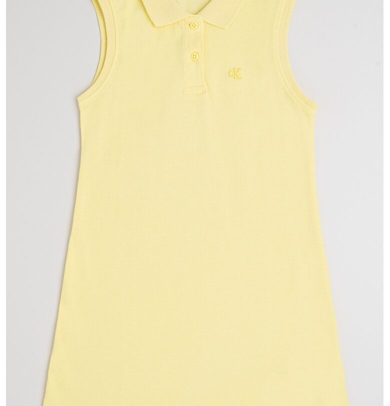 Рокля с памук без ръкави - Жълт CALVIN KLEIN