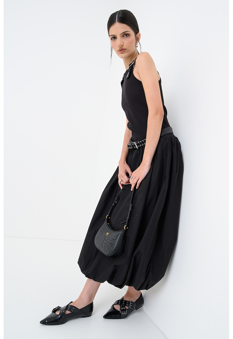 Рокля с памук и джобове встрани - Черен Pinko