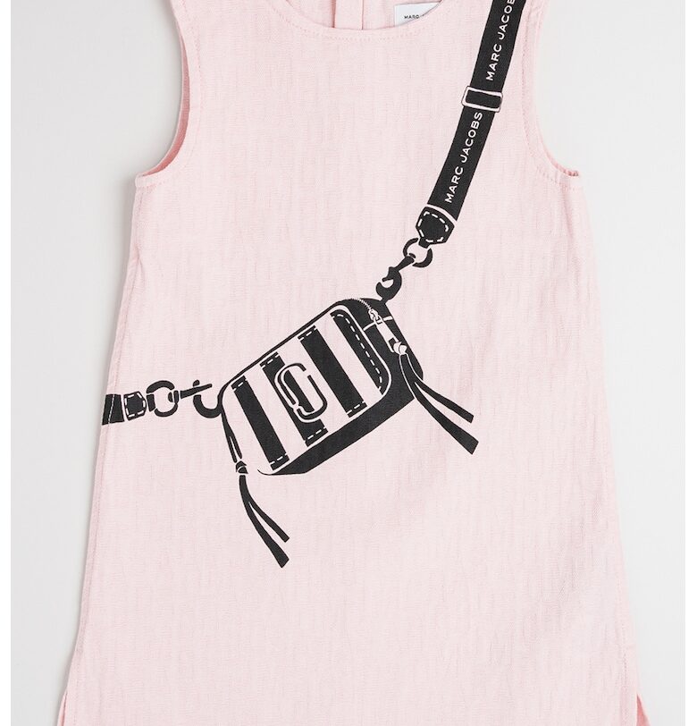 Рокля с принт - Черен/Пастелнорозов Marc Jacobs