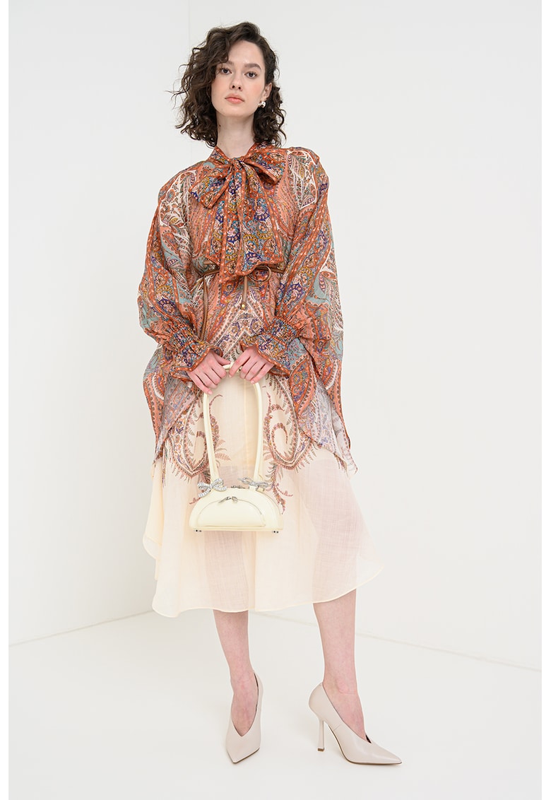 Рокля с принт и панделка - Многоцветен ZIMMERMANN