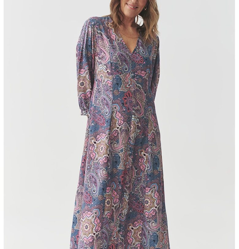 Рокля с принт и среднодълги ръкави - Многоцветен Tatuum