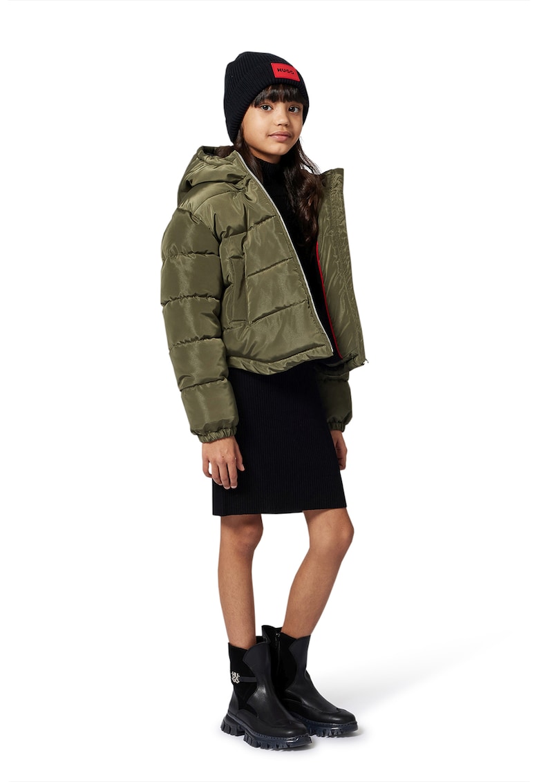 Рокля с пришито лого - Черен HUGO