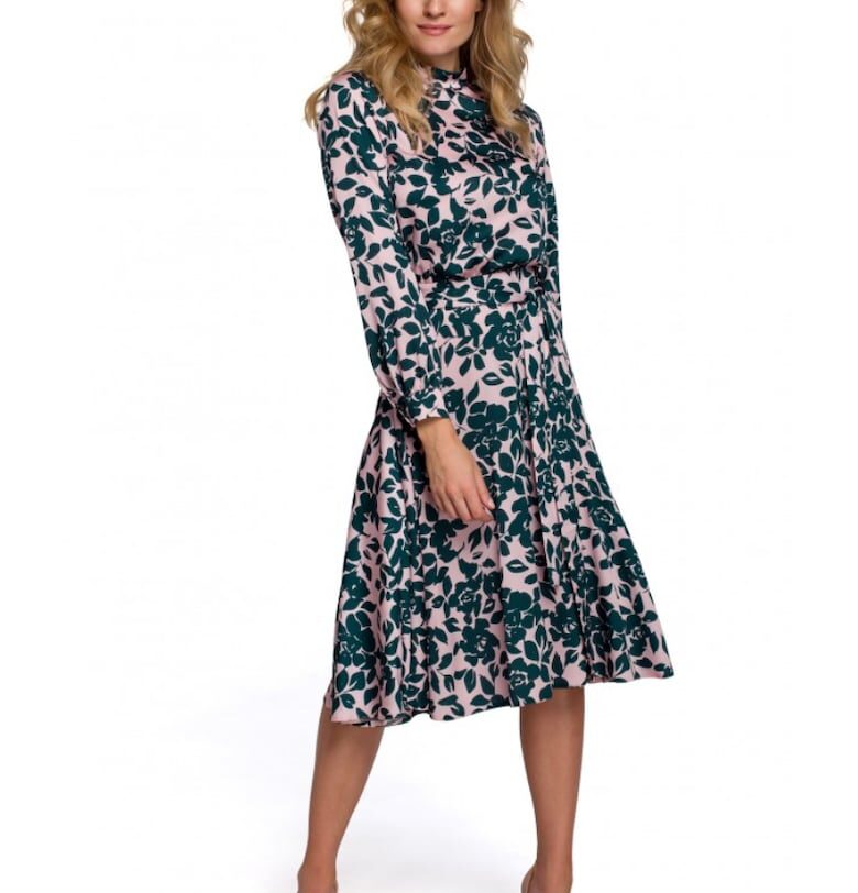 Рокля с флорален принт - Маковер - Полиестер Makover