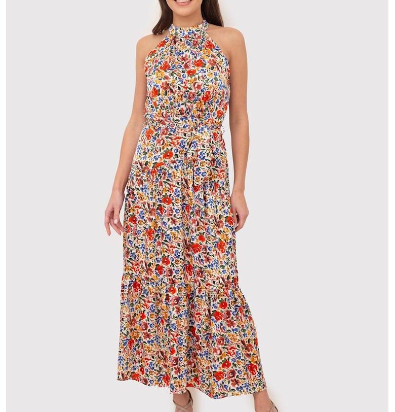 Рокля с флорален принт - многоцветна - DA1751 MULTI - Многоцветен Ax Paris