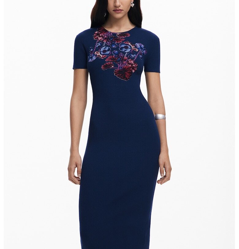 Рокля с цепка - Червен/Виолетов/Тъмносин DESIGUAL