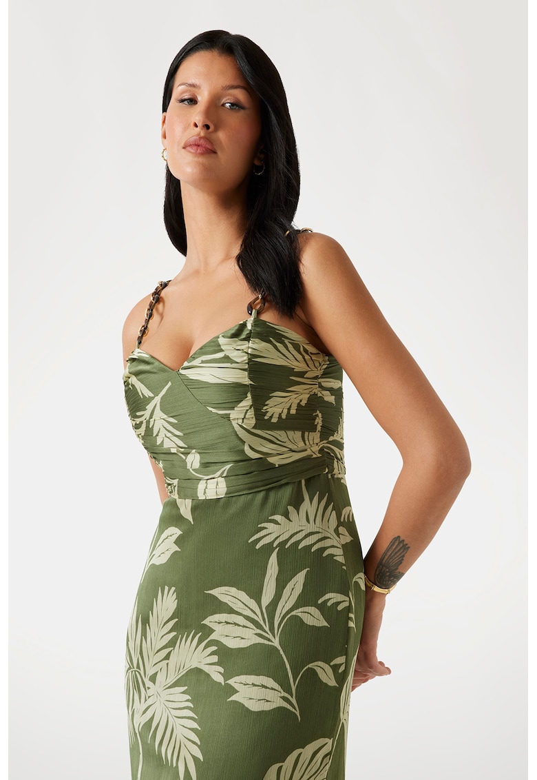Рокля с цепка встрани - Папратово зелено GUESS