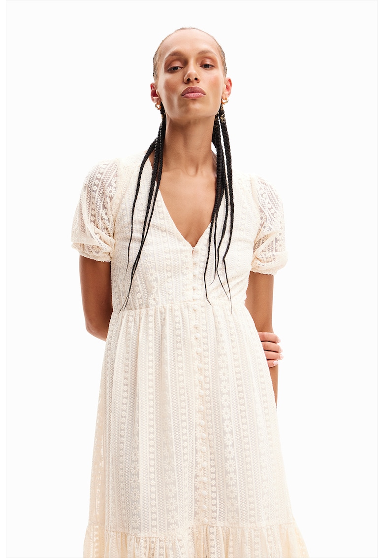 Рокля с шпиц - Бял DESIGUAL