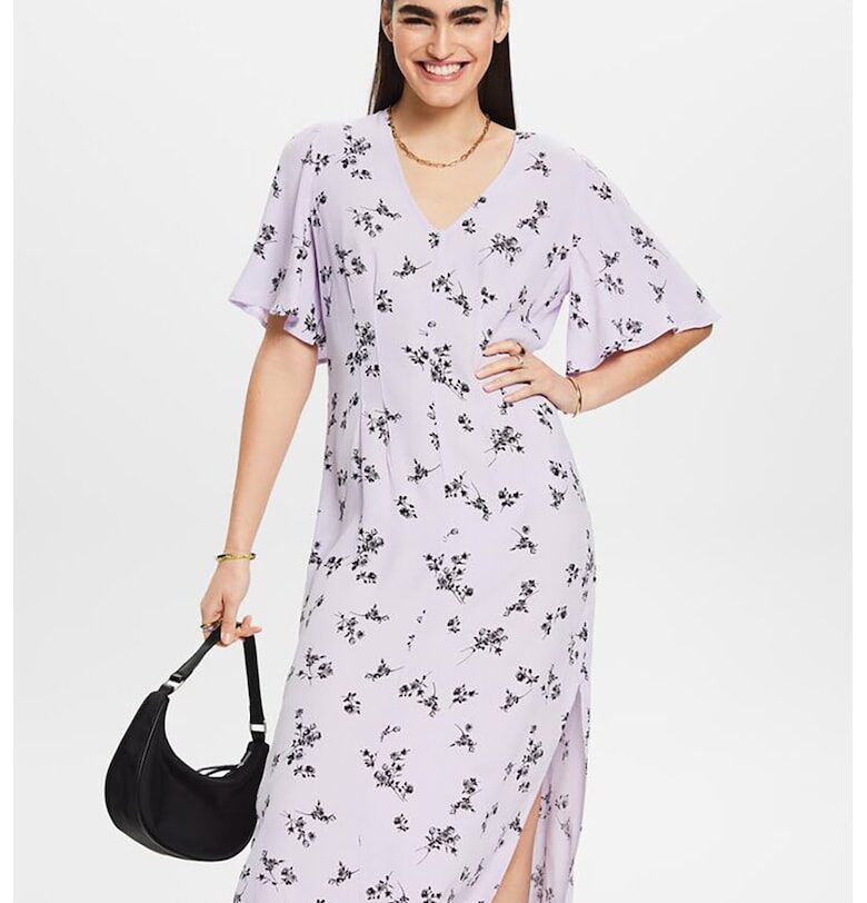 Рокля с шпиц и цепка встрани - Лилав Esprit