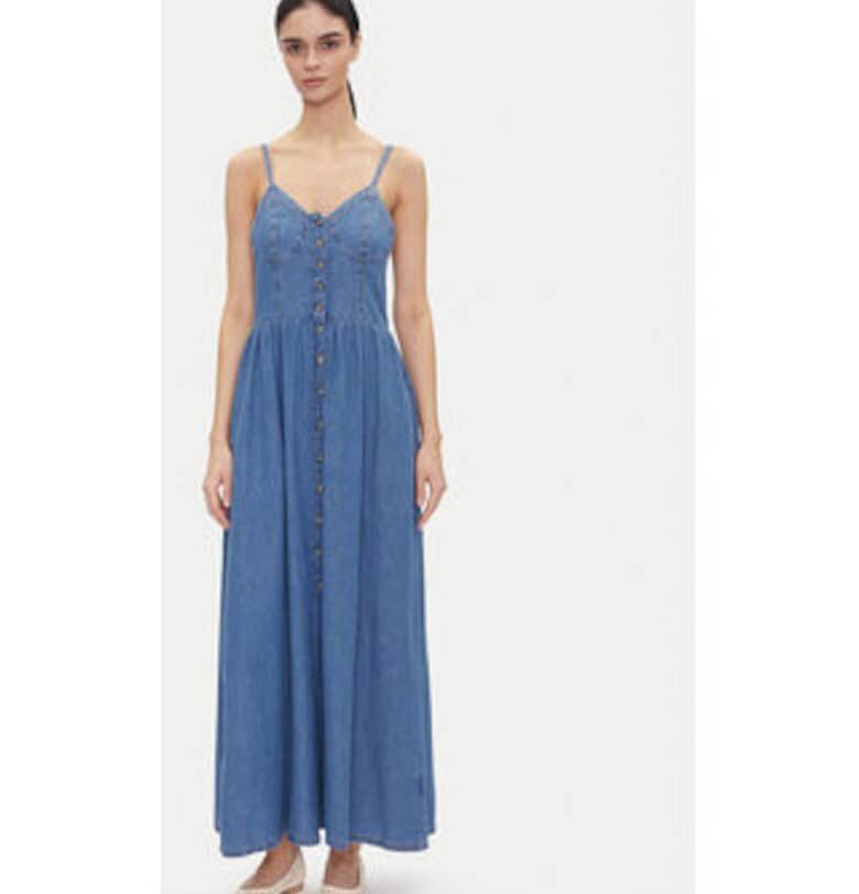 Рокля  синя памучна - Син Lee