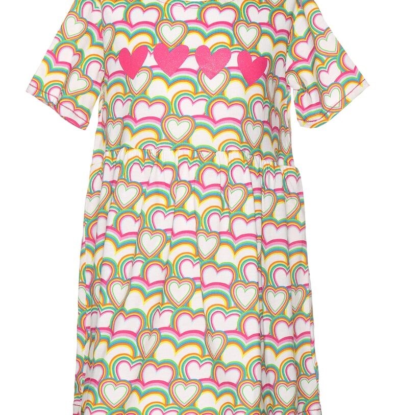 Рокля със сърцевидна шарка - Бял/Зелен/Розово Agatha Ruiz de la Prada