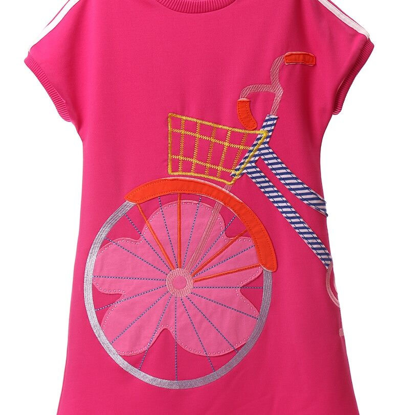 Рокля-тениска с апликация - Фуксия Agatha Ruiz de la Prada