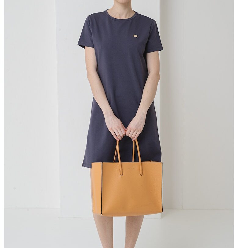 Рокля-тениска с овално деколте - Tъмносив EA7