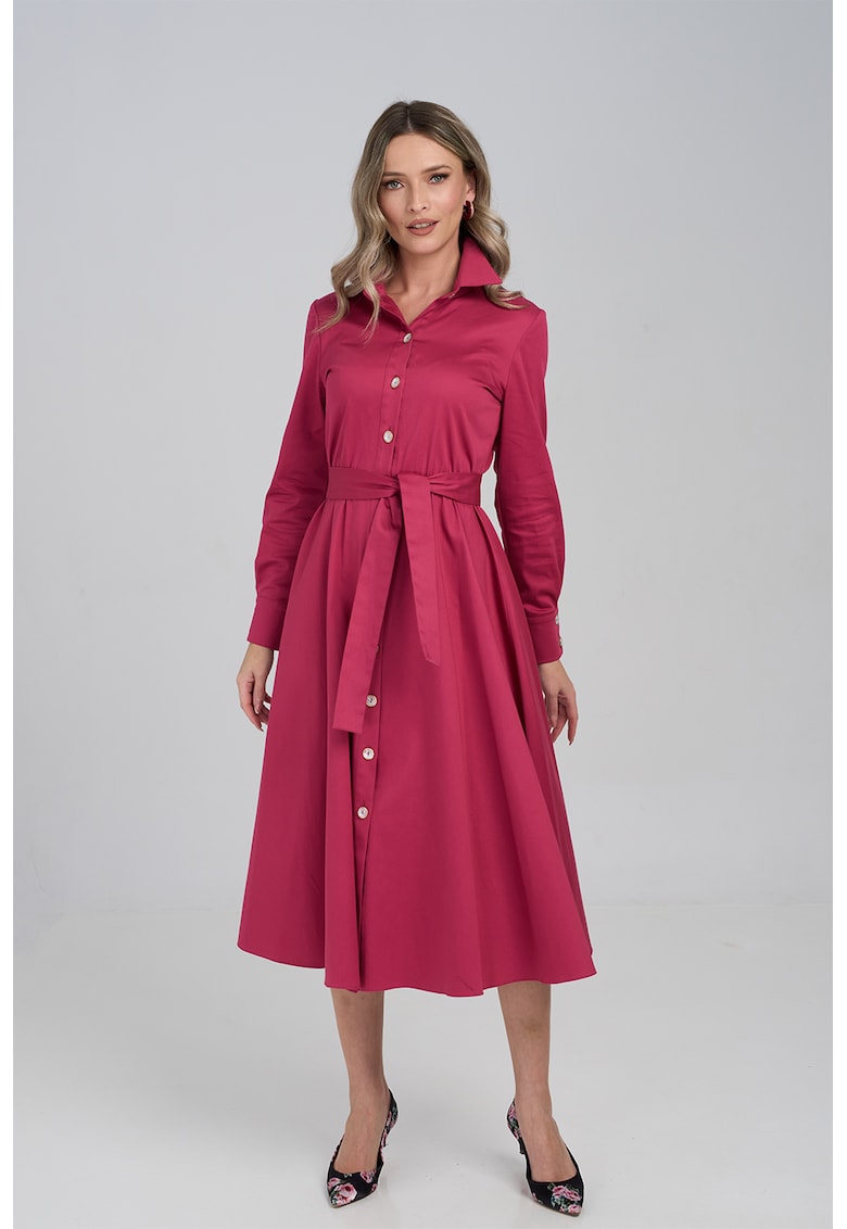 Рокля тип риза Jule с колан - Фуксия Couture de Marie