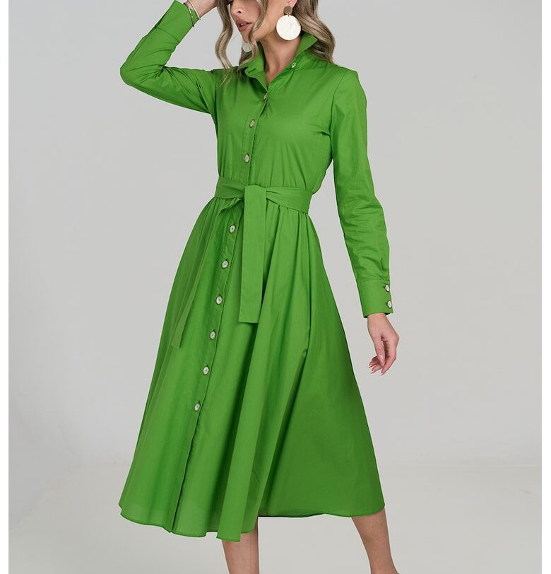 Рокля тип риза Klara с колан - Аква зелено Couture de Marie