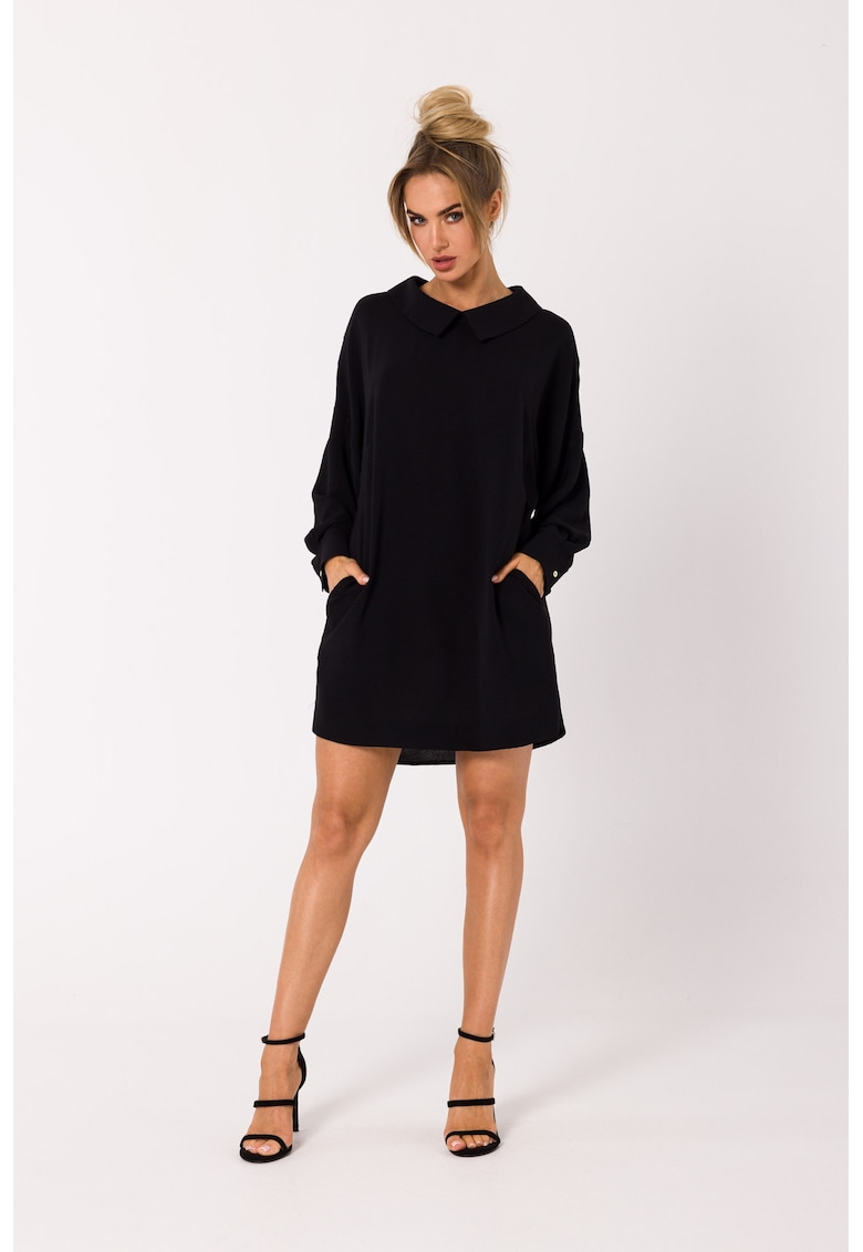 Рокля тип риза с верига - Черен MOE