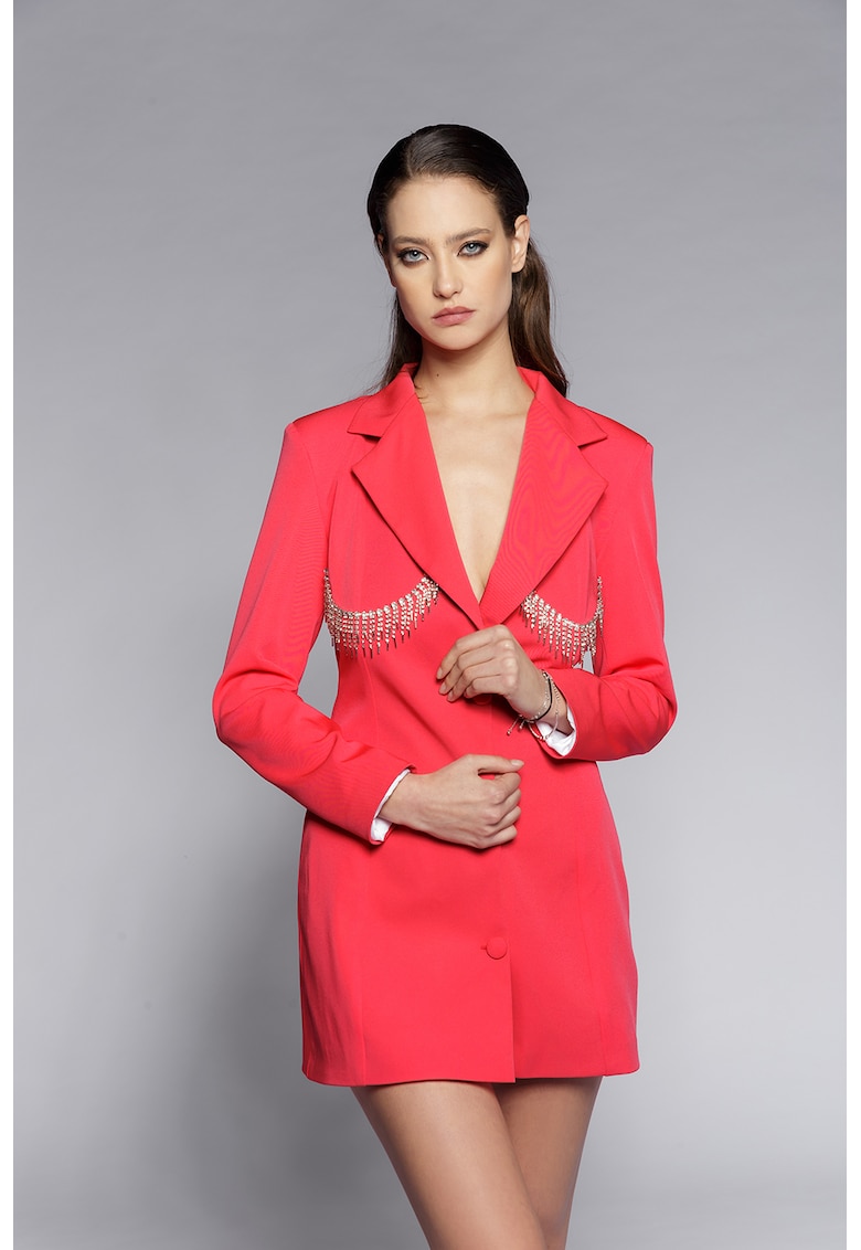 Рокля тип сако с гол гръб - Фуксия Cactus the Brand