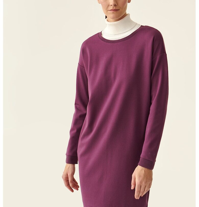 Рокля тип суитшърт със свободна кройка - Виолетов Tatuum