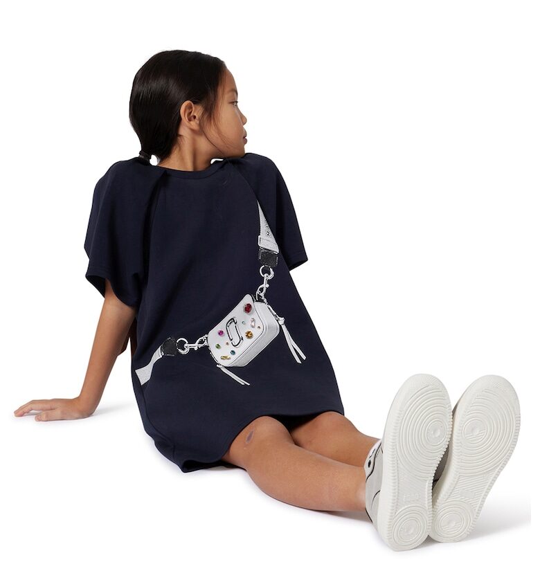 Рокля тип тениска с фигурален принт - Черен Marc Jacobs