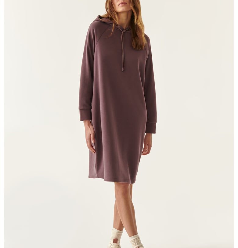 Рокля тип худи Aspena с ръкави реглан - Бледовиолетов Tatuum